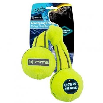 ALL FOR PAWS AFP3319 Doble Pelota Brillante y Fluorescente K-Nite, Cranberry