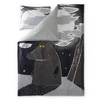 Finlayson el groke Juego de Funda de edredón con Funda de Almohada, algodón, Gris, 150 x 210 cm