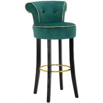 Taburete Alto Luxy Crema con Respaldo 46x48x96 cm