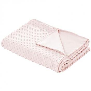 Funda de manta pesada rosa 120 x 180 cm tejido poliéster moderno con motivo a lunares Callisto