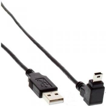 Cable USB 2.0 A a Mini-B Angulado 90 Grados Negro 1,5 m
