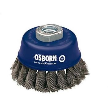 Osborn 0002608151 Cepillo taza acero de alambre trenzado con tuerca M14 y filamento Ø 0.50 mm 65x20