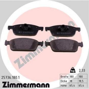 Pastillas de freno ZIMMERMANN 25736.180.1