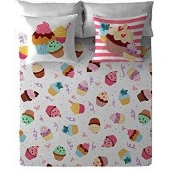 Costura Cupcake Party - Juego de sábanas para cama de 180 cm