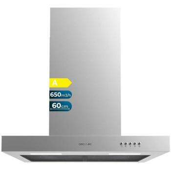 Campana Extractora Bolero Flux TM 606500 Inox A, 60 cm, Motor 165W, Decorativa con Acabado Inox, Succión 650m3/h, Control Mecánico, 3 Niveles