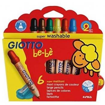 Conjunto de 6 Lápices de Colores Redondos Giotto para Bebé, 104 mm