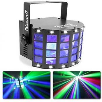 Beamz LED Butterfly 3x3W RGB + 14xSMD Estroboscopio Modos Musical y automático