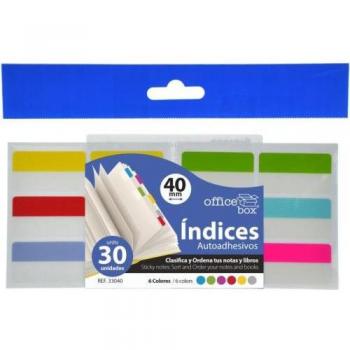 Bolsa de 30 Índices Autoadhesivos de 40mm OFFICEBOX - Material de Oficina y Papelería
