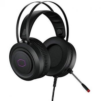 Cooler Master CH321 Auriculares Gaming Casco Over-Ear, Transductores de Neodimio 50 mm, Micrófono Omnidireccional, Almohadillas Extraíbles de Cuero PU, Compatible con PC y Consolas, USB Tipo A