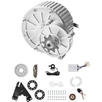 VEVOR 450W Electric Brushed DC Motor Kit - 36V, 3000 RPM with Upgraded Speed Controller and Thumb Throttle for Go Karts, E-Bikes, Motorcycles, and Scooters