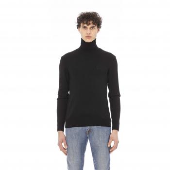 Baldinini Trend Black Fabric Sweater - Size S