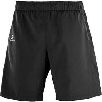 Salomon shorts 2 en 1 para running, agile 2 in 1, tafetán, negro, hombre, talla: XS