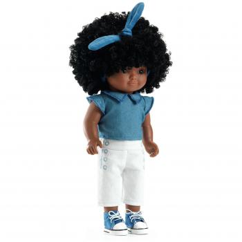 Muñeca para peinar Lovely Pomea Janet 32 cm con ojos dormilones y accesorios de peinado