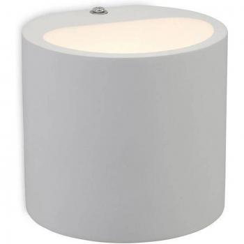 Aplique de pared interior Nina de escayola blanco, 1 bombilla G9, diámetro 10 cm