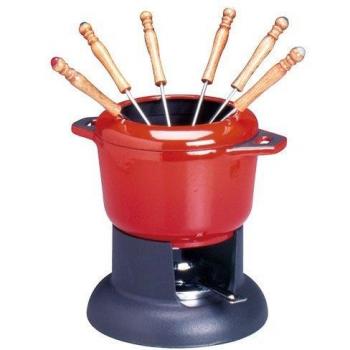 Servicio de Fondue Estándar en Fonte Emaillada Roja - Invicta 14 cm
