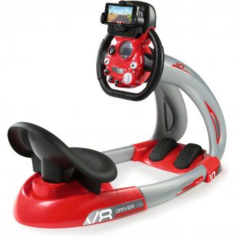 Smoby V8 Driver Kids Driving Simulator with Electronic Steering Wheel, Sounds, and Lights