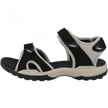 Sandalias de Mujer Geox Borealis Negros y Gris Claro EU 41