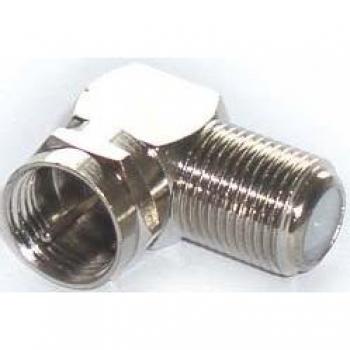 Adaptador de Enchufe en Ángulo F5 con Conector para Antena (Cantidad: 2)