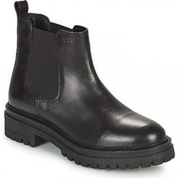 Botines Geox D Iridea de Piel para Mujer, Clásicos, Negros, Talla 38 con Tacón Block