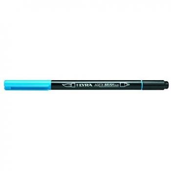 LYRA Aqua Brush Duo Rotulador acuarelable, Doble Punta, Azul Claro, Lichtblau