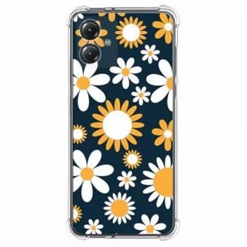 Funda Antigolpes de Silicona para Motorola Moto G54 5G con Diseño de Flores 08