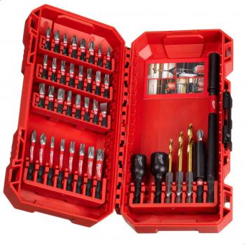Estuche de brocas Milwaukee Shockwave Impact Duty de 40 piezas