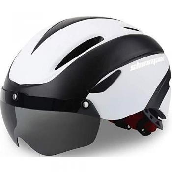 KINGLEAD Casco Bicicleta con Visera, Protección de Seguridad Ajustable Casco de Bicicleta Ligera para Montar en Bicicleta Casco de Bicicleta BMX Scooter Skate Mountain Road