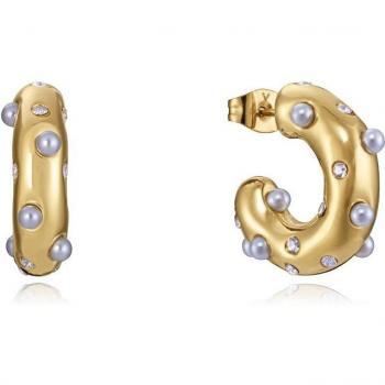 Pendientes de Mujer Viceroy Chic con Perlas Sintéticas y Circonitas en Ip Dorado 15148E01012