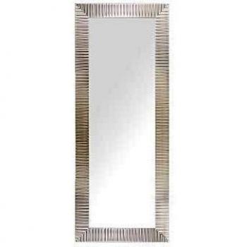 Espejo de pared dorado moderno 130x50 cm con marco sintético para salón y pasillo Draveil