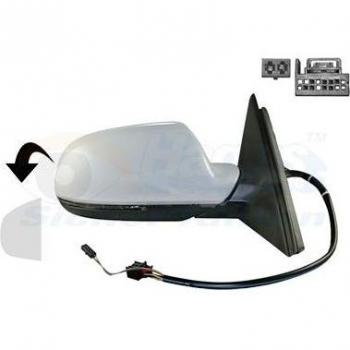 Espejo retrovisor VAN WEZEL 0307808 con ajuste eléctrico, cristal convexo, color negro y diseño OEM