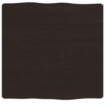 Tablero de mesa madera tratada roble borde natural gris 40x40x6 cm