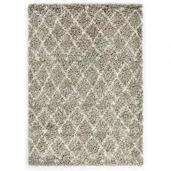vidaXL Alfombra Bereber Peluda PP Color Arena/Beige 140x200cm Decoración Hogar Flequillos Hechos a Mano Tradicional Moderna Elegante Suave Duradera