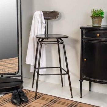 Taburete de metal marrón Alexandra House Living 36 x 106 x 45 cm