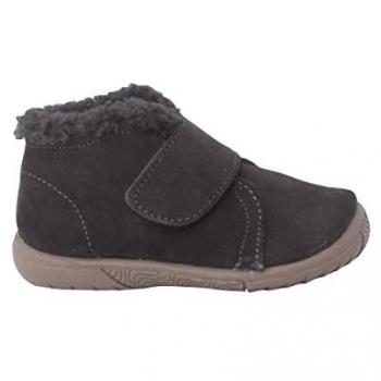 Botas de Niño Cuello Borreguito con Tira Adherente Color Gris Talla 23