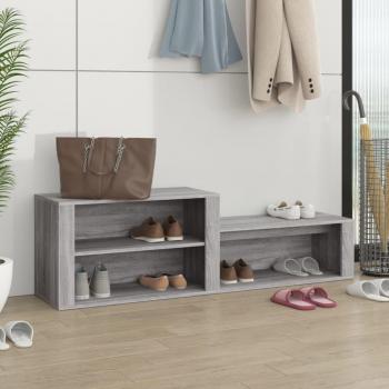 Zapatero gris Sonoma 150x35x45 cm madera multicapa