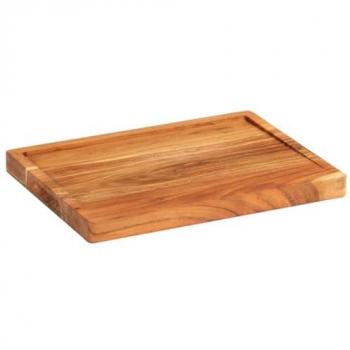 Tabla de cortar madera maciza de acacia 43 x 32 x 3.5 cm, 52 x 38 x 3.5 cm