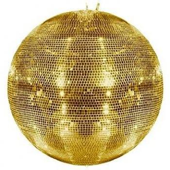 EUROLITE Bola de espejo de 100 cm, dorada, bola de seguridad con segundo ojal