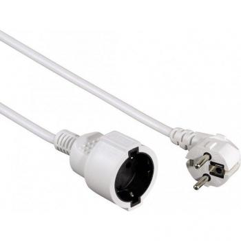 Hama 00047865 Cable de Alimentación con Enchufe Schuko, 1 Salida, 3 Metros, Color Blanco