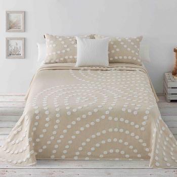 Colcha jacquard Lunares Manterol Casa - Set de cubrecama con fundas de cojín incluidas, fabricado en España.