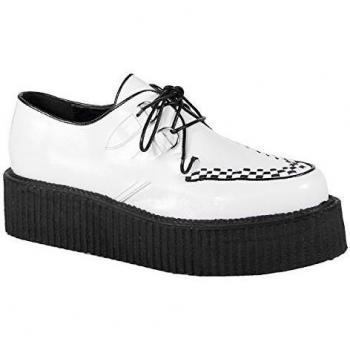 Demonia - Zapatos de cordones para mujer Weiss/Schwarz 45