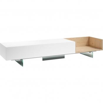 Mueble de TV con cajón y estante lateral Tempo
