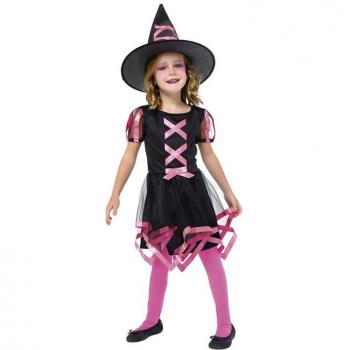 Disfraz de Bruja Cuca rosa para niña