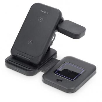 Cargador Inalámbrico 3 en 1 de 15 W con Indicador LED y Cable USB-A / USB-C™