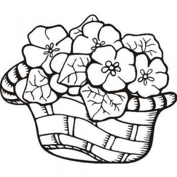 INDIGOS UG Etiqueta de la Pared d92 Canasta de Flores de Filigrana 40x33 cm