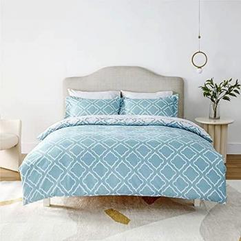 Bedsure Funda Nórdica Cama 90 Azul Celeste - Fundas Edredón Nórdico 150x220cm con 1 Funda de Almohada 40x75cm, Microfibra Muy Suave Hipoalergénica Transpirable