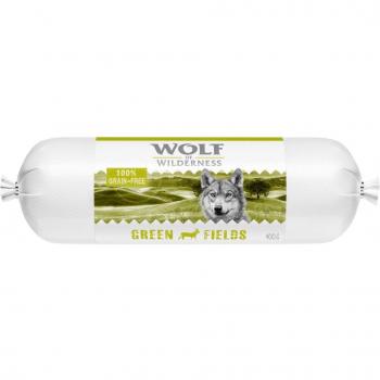 Wolf of Wilderness Adult Salsicha 24 x 400 g - Pack económico - Green Fields - Cordeiro
