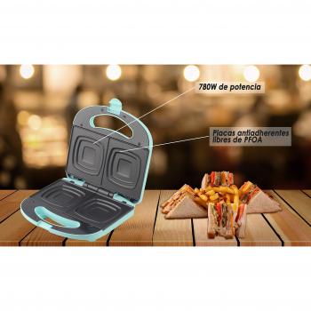 Bastilipo SW-780-V Sandwichera 780 W, Aluminio, Plástico, Verde