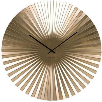 Reloj de pared Karlsson Sensu XL metálico dorado - Ø50 cm