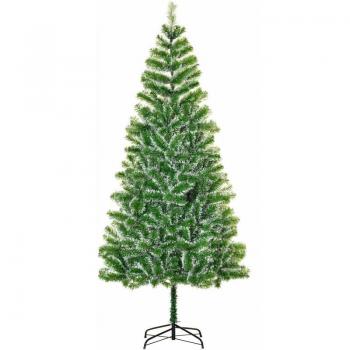 Árbol de Navidad Artificial 210 cm con 968 Ramas Hojas de PET y Soporte de Metal