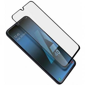 Muvit Protector Pantalla Samsung Galaxy A40 Vidrio Templado Plano con Marco Negro